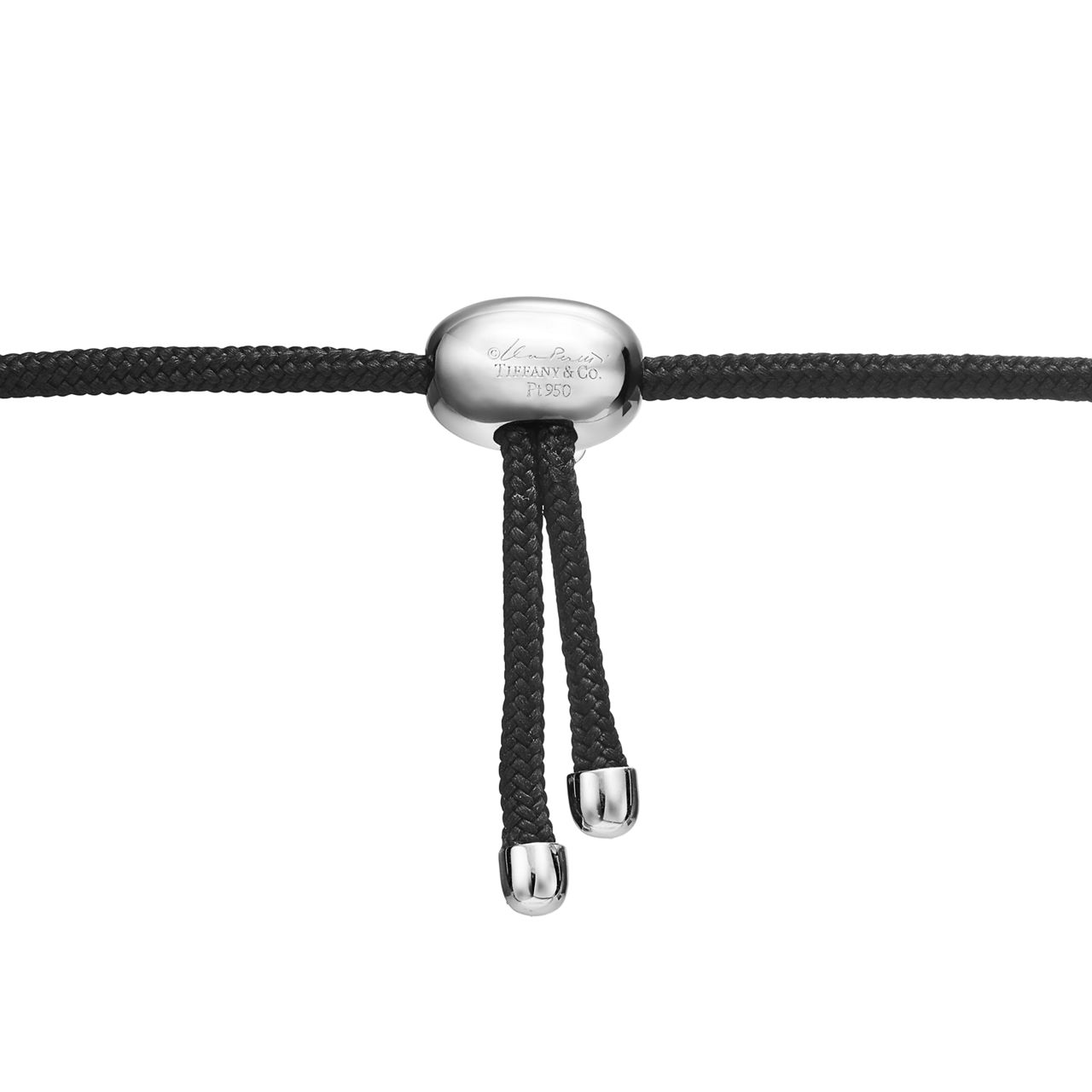 Elsa Peretti®:Bean® design Necklace in Platinum with Pavé Diamonds image number 3