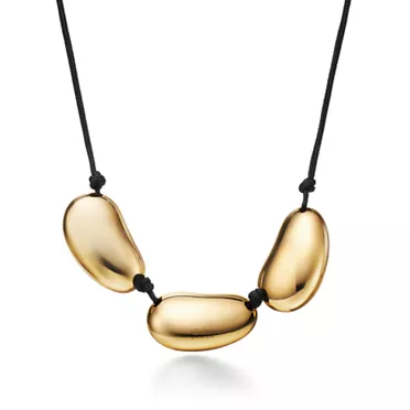 Elsa Peretti®:Bean® design Necklace in Yellow Gold with Diamonds, 2