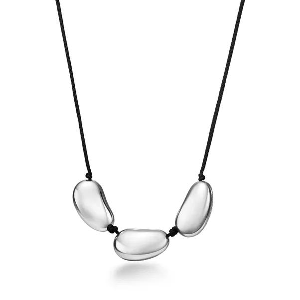 Bean® design Necklace in Platinum with Diamonds