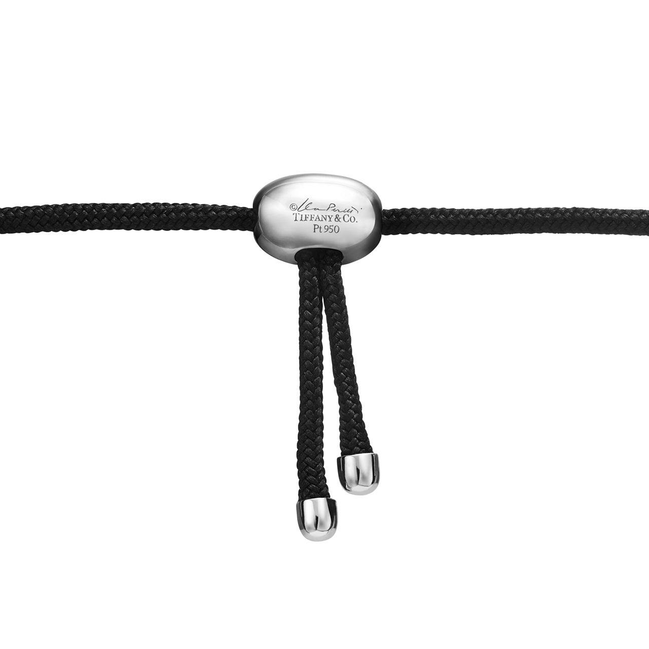 Elsa Peretti®:Bean® design Necklace in Platinum with Diamonds image number 2