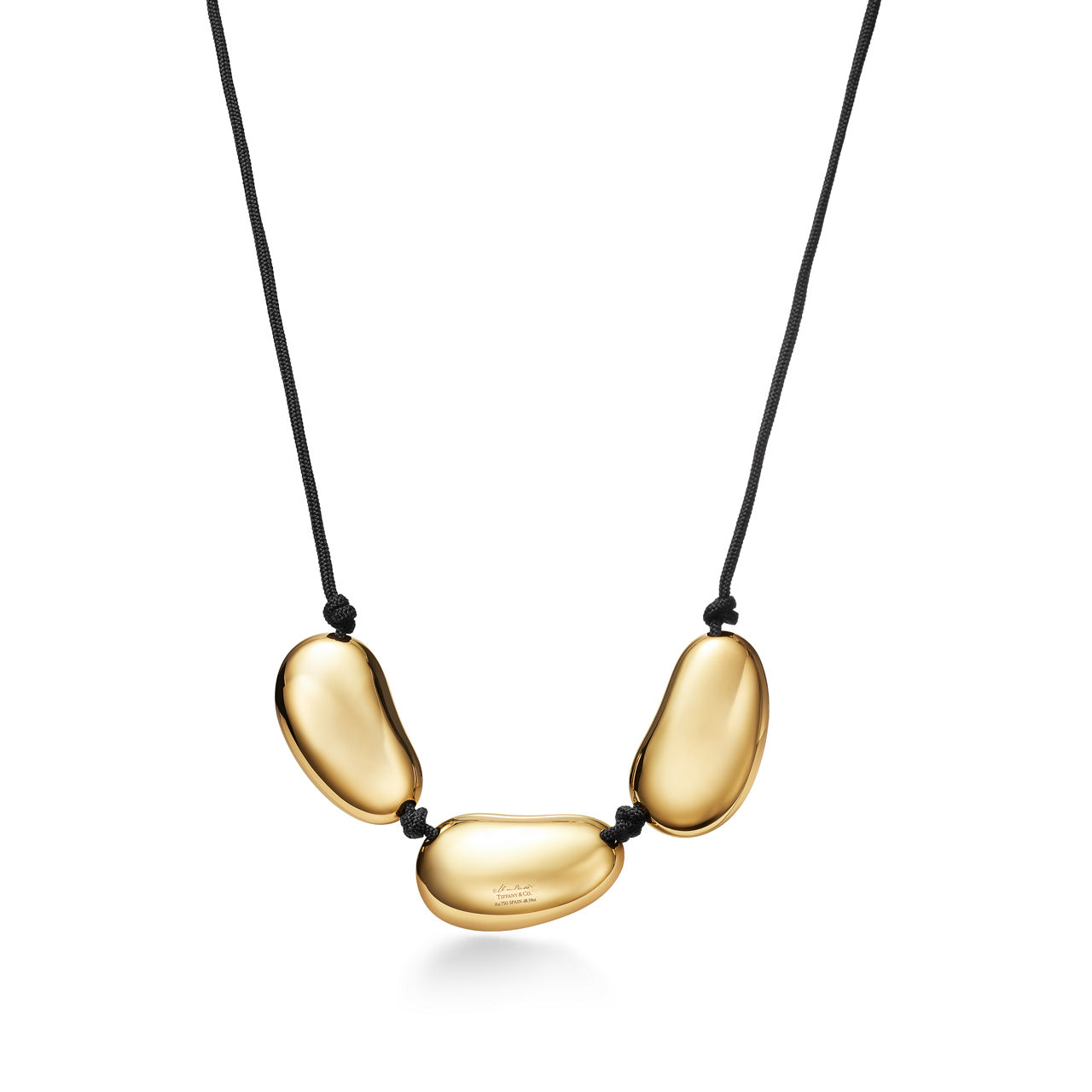 Bean® design Necklace Necklace in Yellow Gold with Diamonds