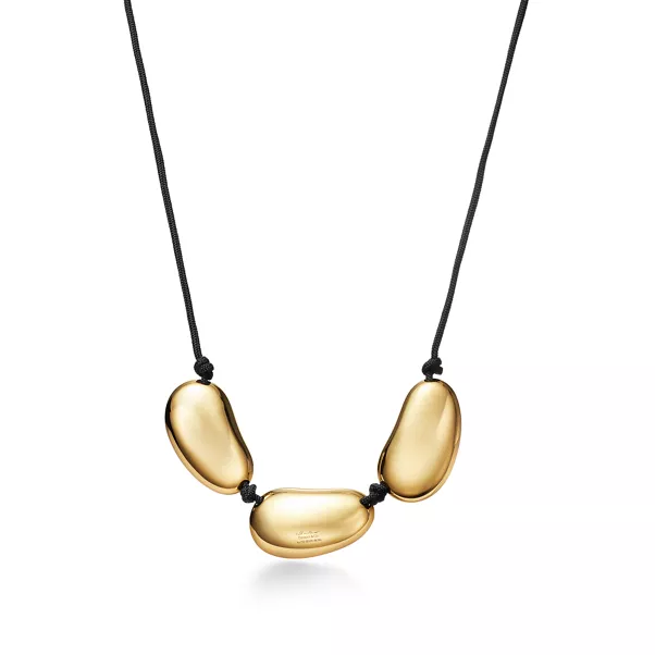 Bean® design Necklace Necklace in Yellow Gold with Diamonds