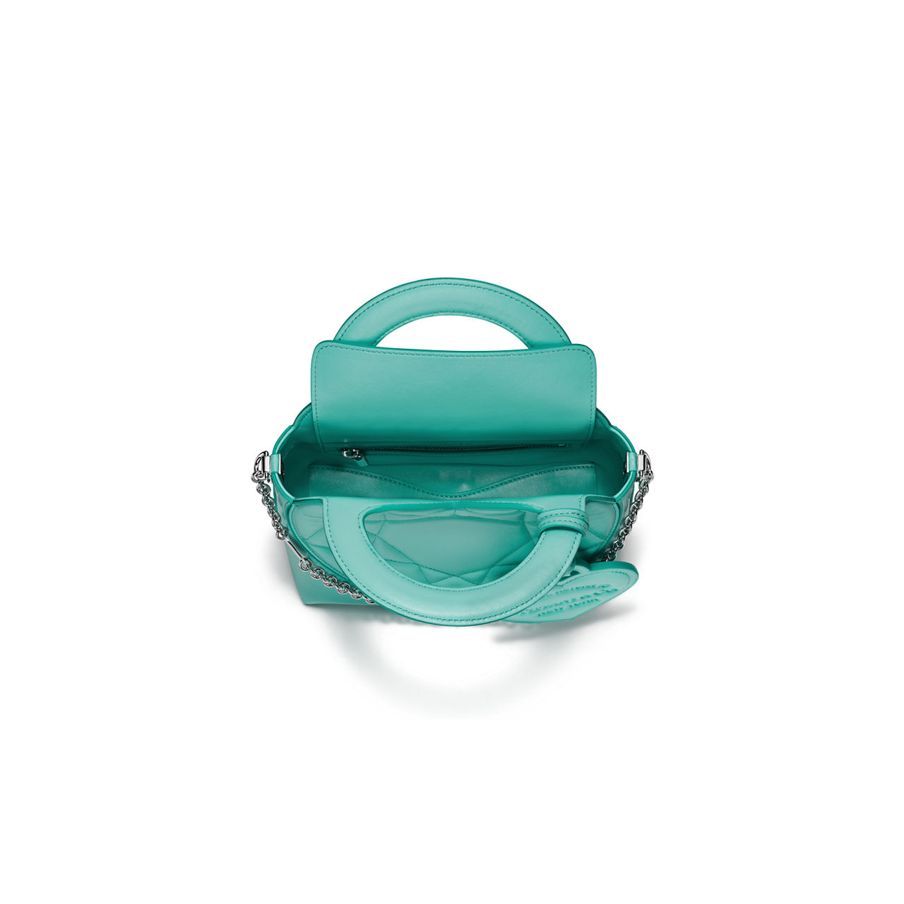 Return to Tiffany™:Padded Mini Tote Bag in Tiffany Blue® Leather image number 2