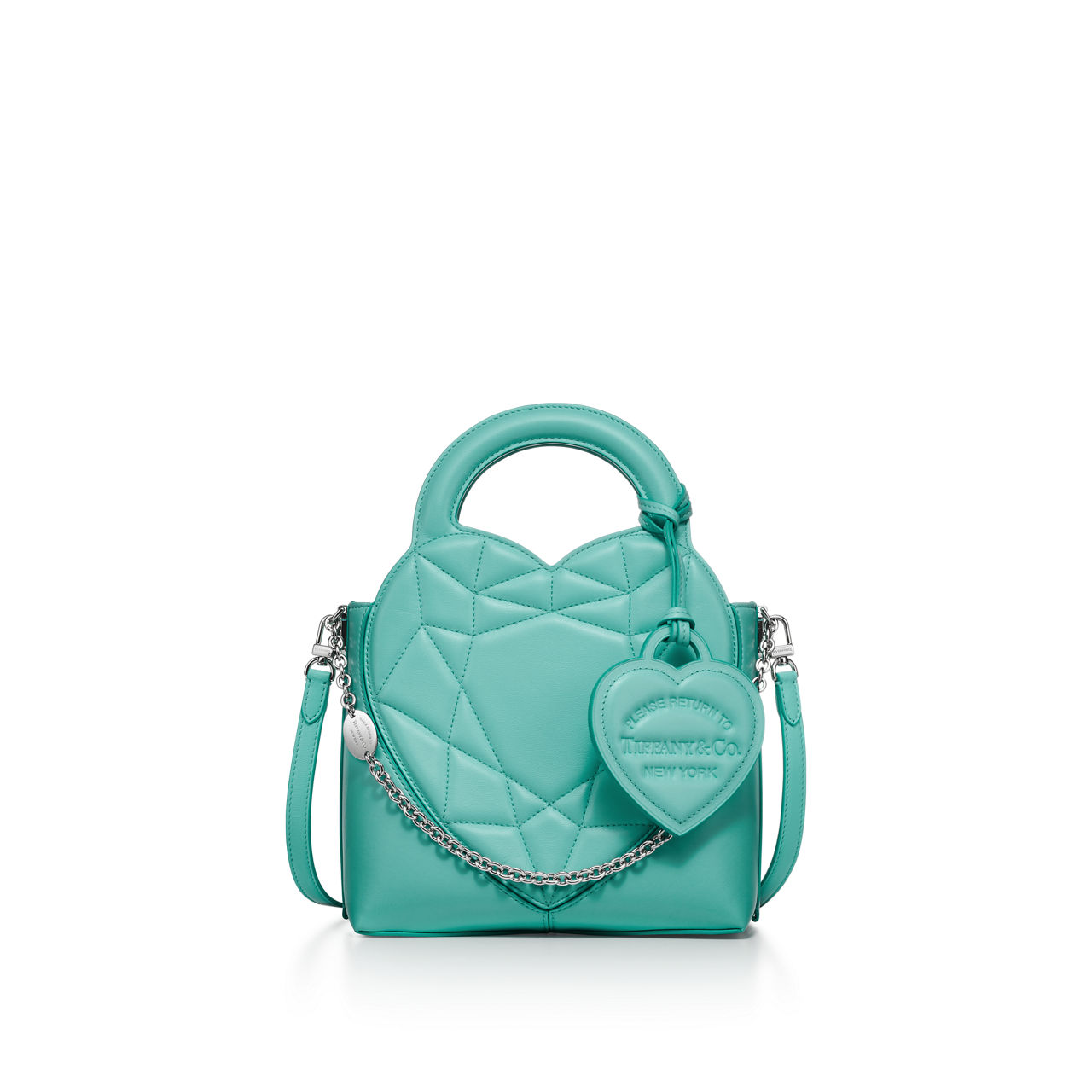 Return to Tiffany™:Padded Mini Tote Bag in Tiffany Blue® Leather image number 0