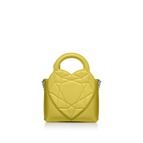 Return to Tiffany™:Gepolsterte Mini-Tasche aus kanariengelbem Leder