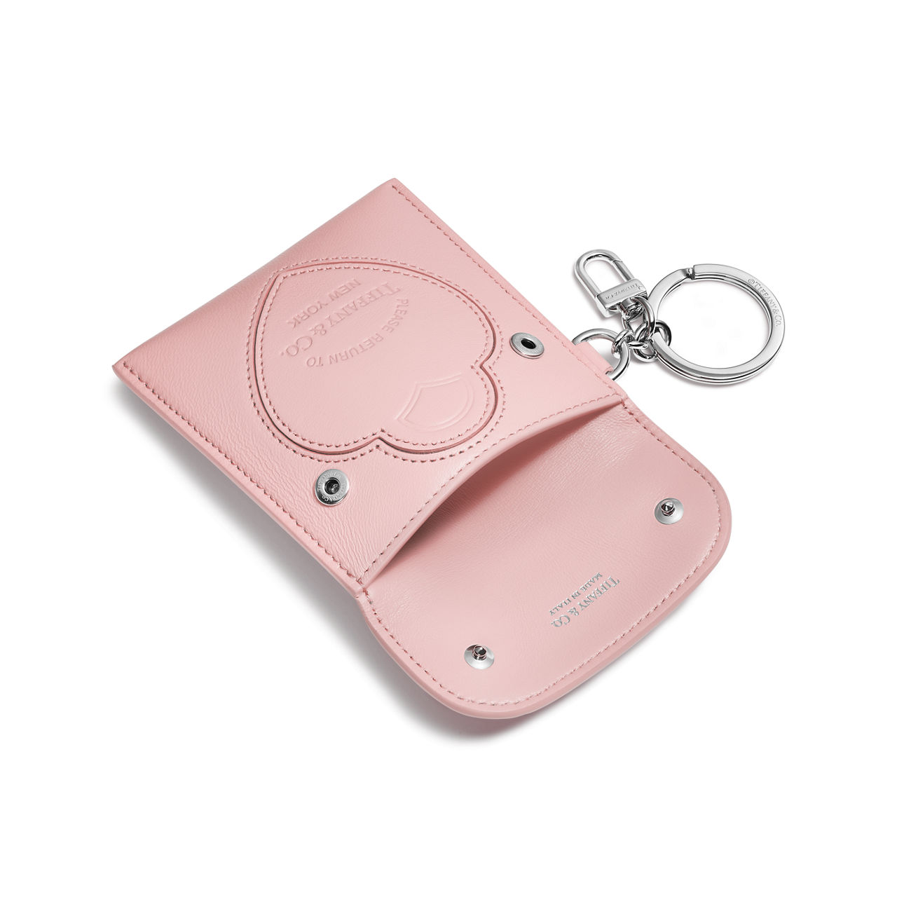 Taschenanhänger aus rosa Leder