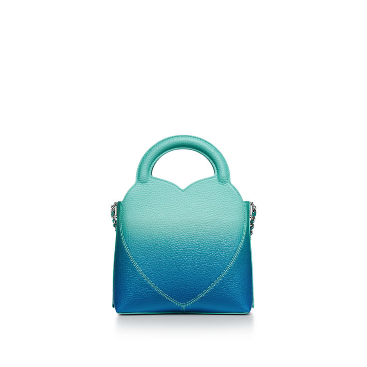 Return to Tiffany™:Mini Tote Bag in Infinity Blue Leather image number 5