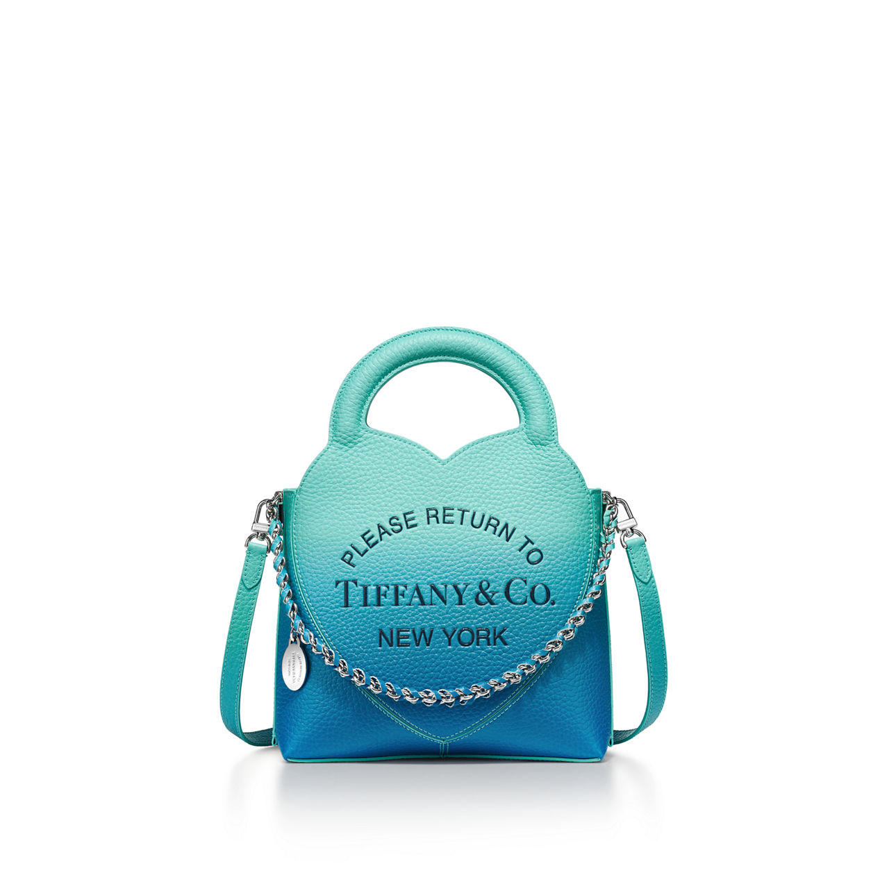 Return to Tiffany™:Mini-Tasche aus Leder in Infinity Blau Bildnummer 0