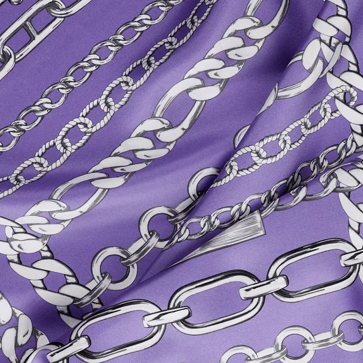 Return to Tiffany®:Chains Square Scarf in Lavender Silk, 1