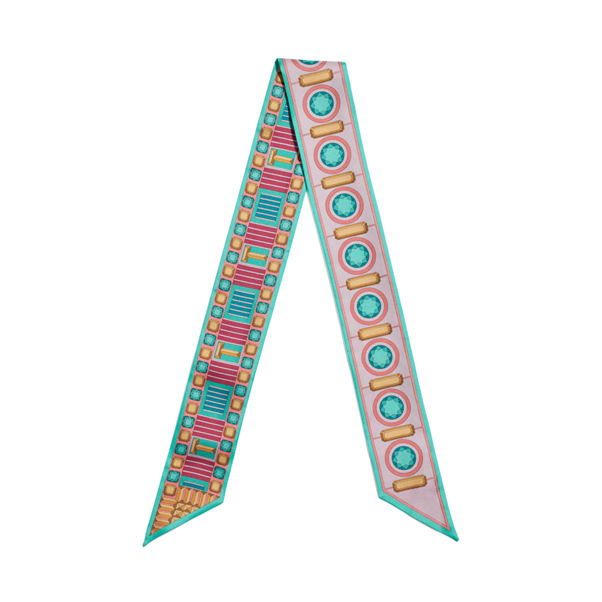 Tiffany Facets:Ribbon Scarf in Multicoloured Silk