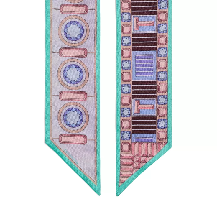 Tiffany Facets:Ribbon Scarf in Lavender Silk, 1