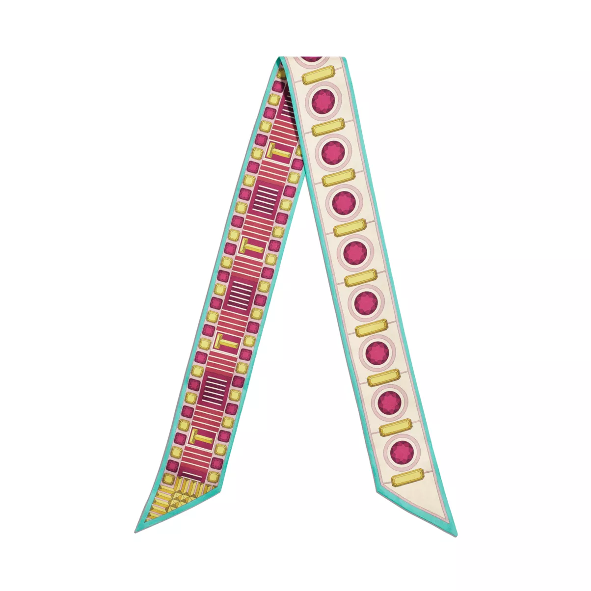 Ribbon Scarf in Fuchsia Silk