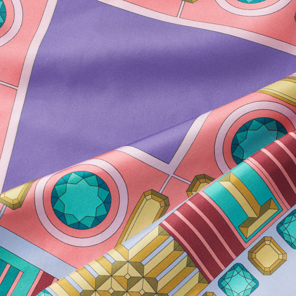 Tiffany Facets:Square Scarf in Multicoloured Silk