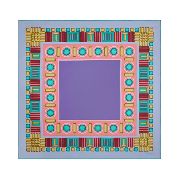 Square Scarf in Multicolored Silk