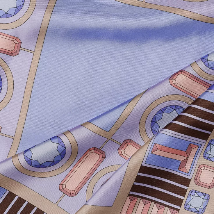 Tiffany Facets:Square Scarf in Lavender Silk, 1