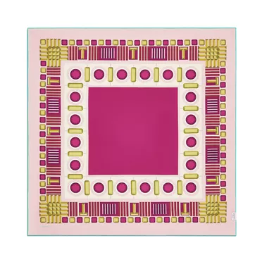 Tiffany Facets:Square Scarf in Fuchsia Silk, 2