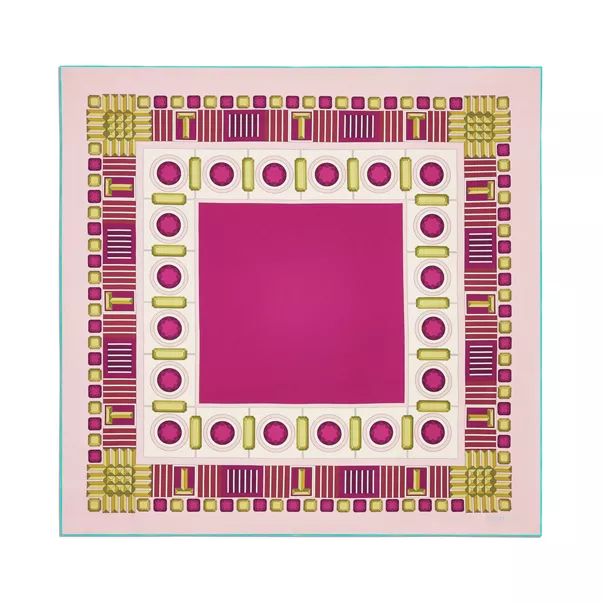 Square Scarf in Fuchsia Silk