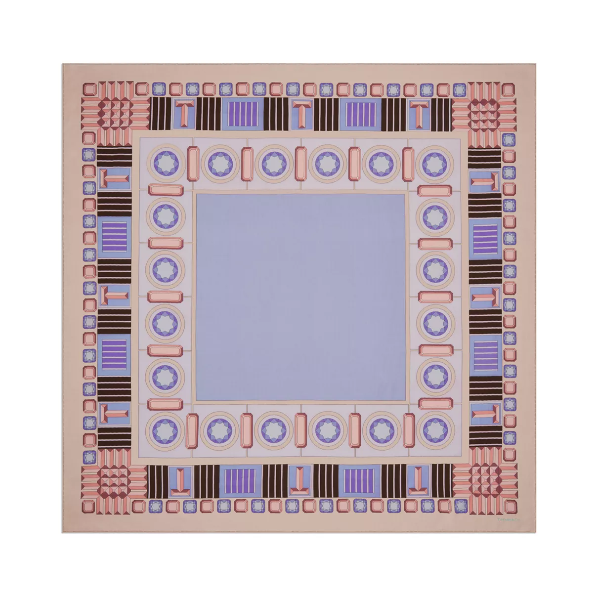 Stole in Lavender Cashmere and Silk