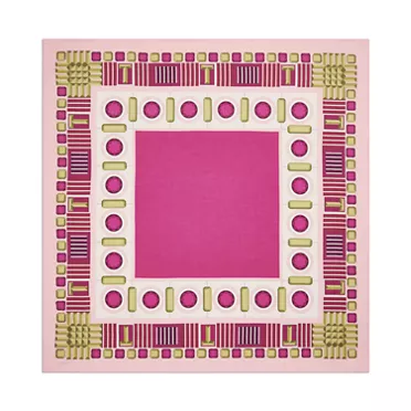 Tiffany Facets:Châle en cachemire et soie fuchsia, 2