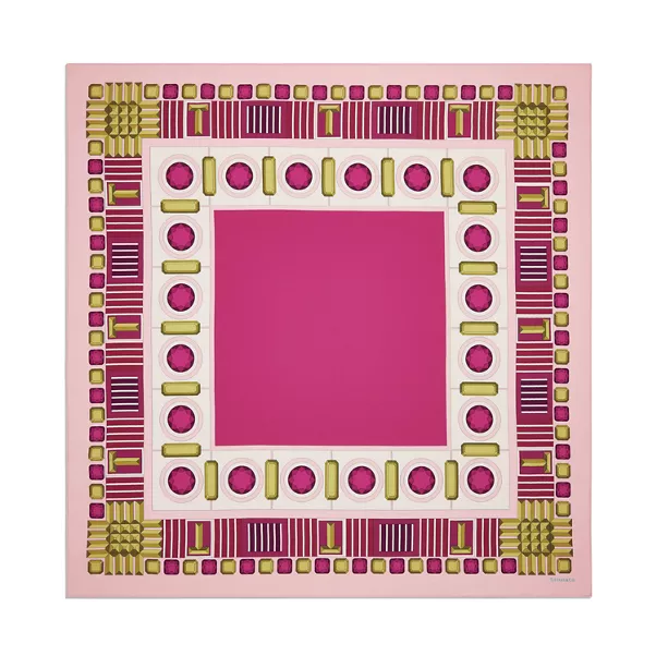 Stole in Fuchsia Cashmere and Silk