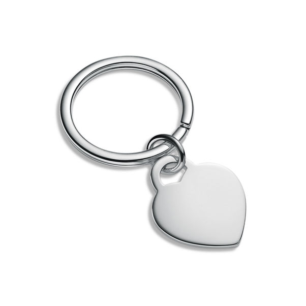 Personal Essentials:Heart Tag Keyring in Sterling Silver