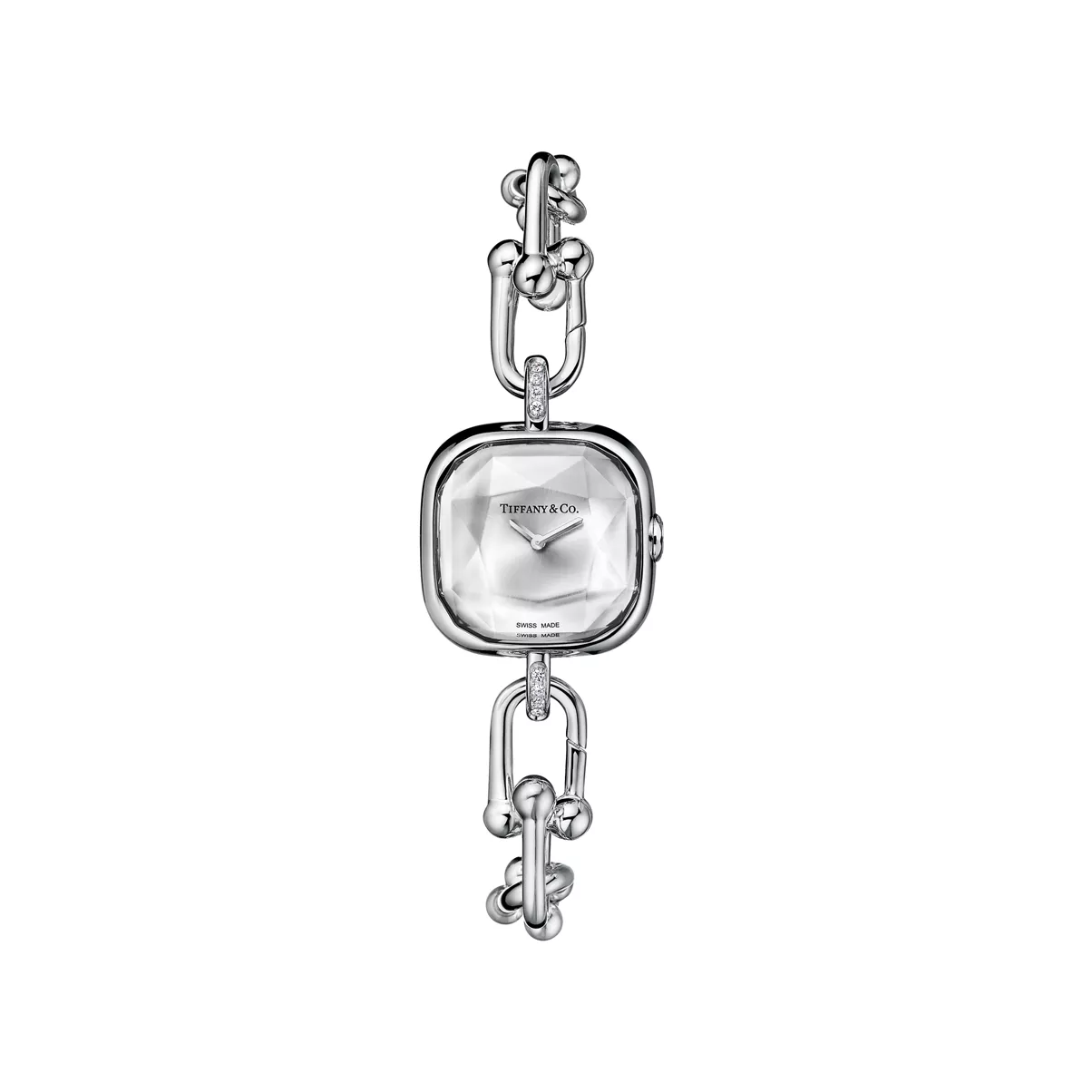 Watch in Sterling Silver and Steel with Diamonds