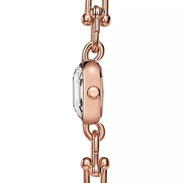 Tiffany HardWear:Watch in Rose Gold with Diamonds and White Mother-of-pearl, 3