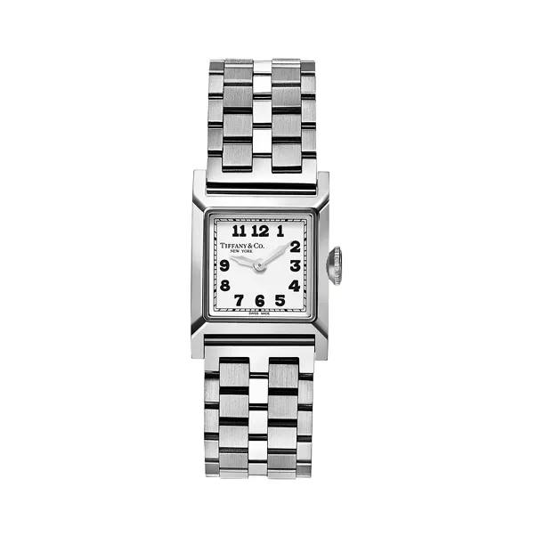 20 mm Watch in Steel with a White Dial