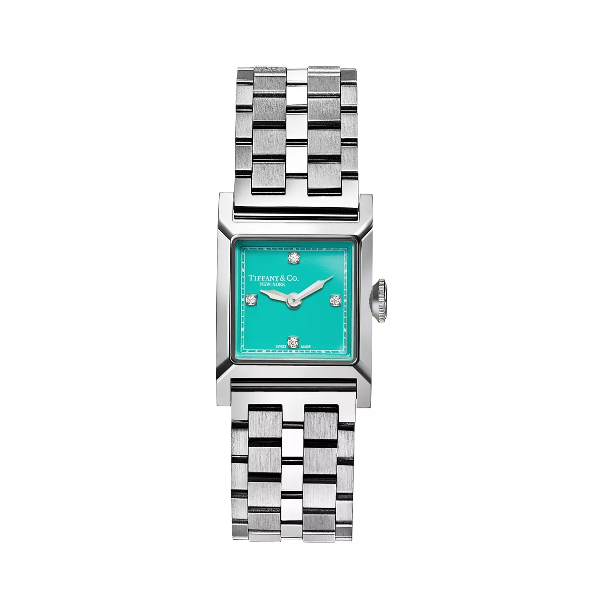 20 mm Watch in Steel with Diamonds & a Tiffany Blue&reg; Dial