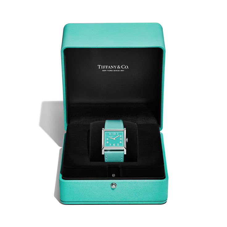 Union Square::27-mm-Uhr aus Edelstahl mit Zifferblatt in Tiffany Blue® Bildnummer 6