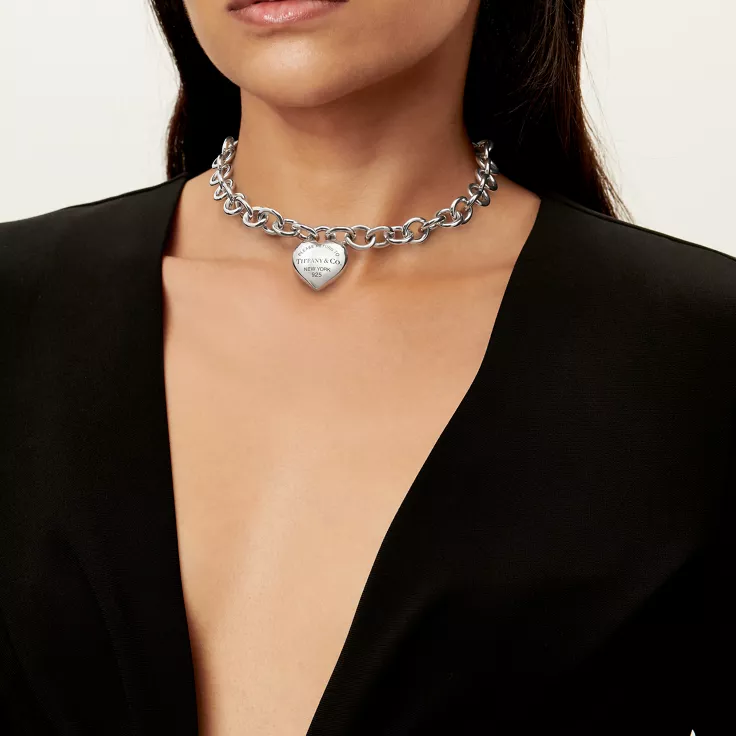 Return to Tiffany®:Full Heart Toggle Necklace in Sterling Silver, 1