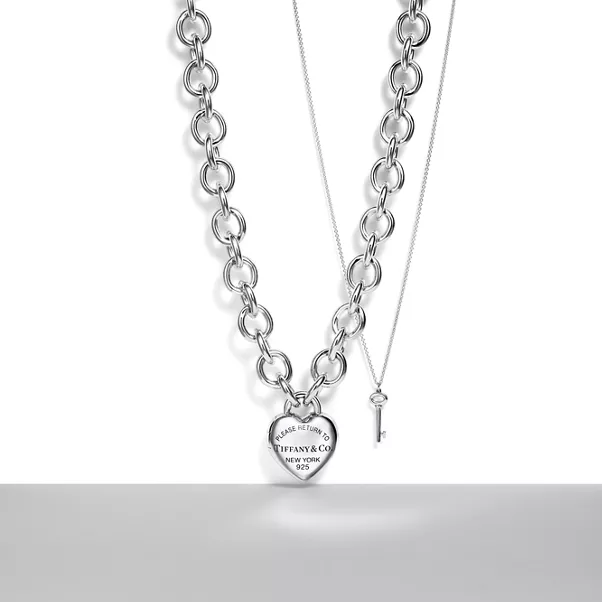 Full Heart Toggle Necklace in Sterling Silver