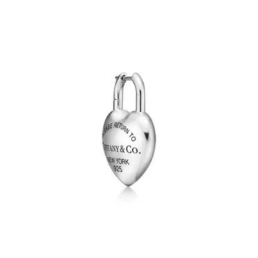 Return to Tiffany™:Boucles d’oreilles Cœur Plein en argent 925 millièmes, 2