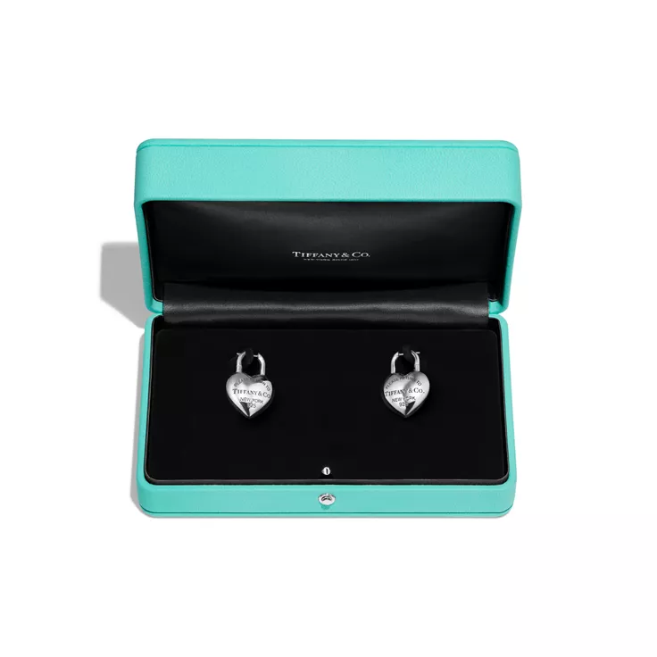 Return to Tiffany™:Boucles d’oreilles Cœur Plein en argent 925 millièmes, 4
