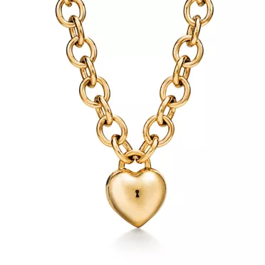 Return to Tiffany™:Full Heart Toggle Necklace in Yellow Gold with Diamonds, 6