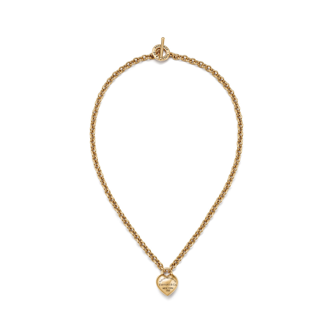 Return to Tiffany™:Full Heart Pendant in Yellow Gold image number 3