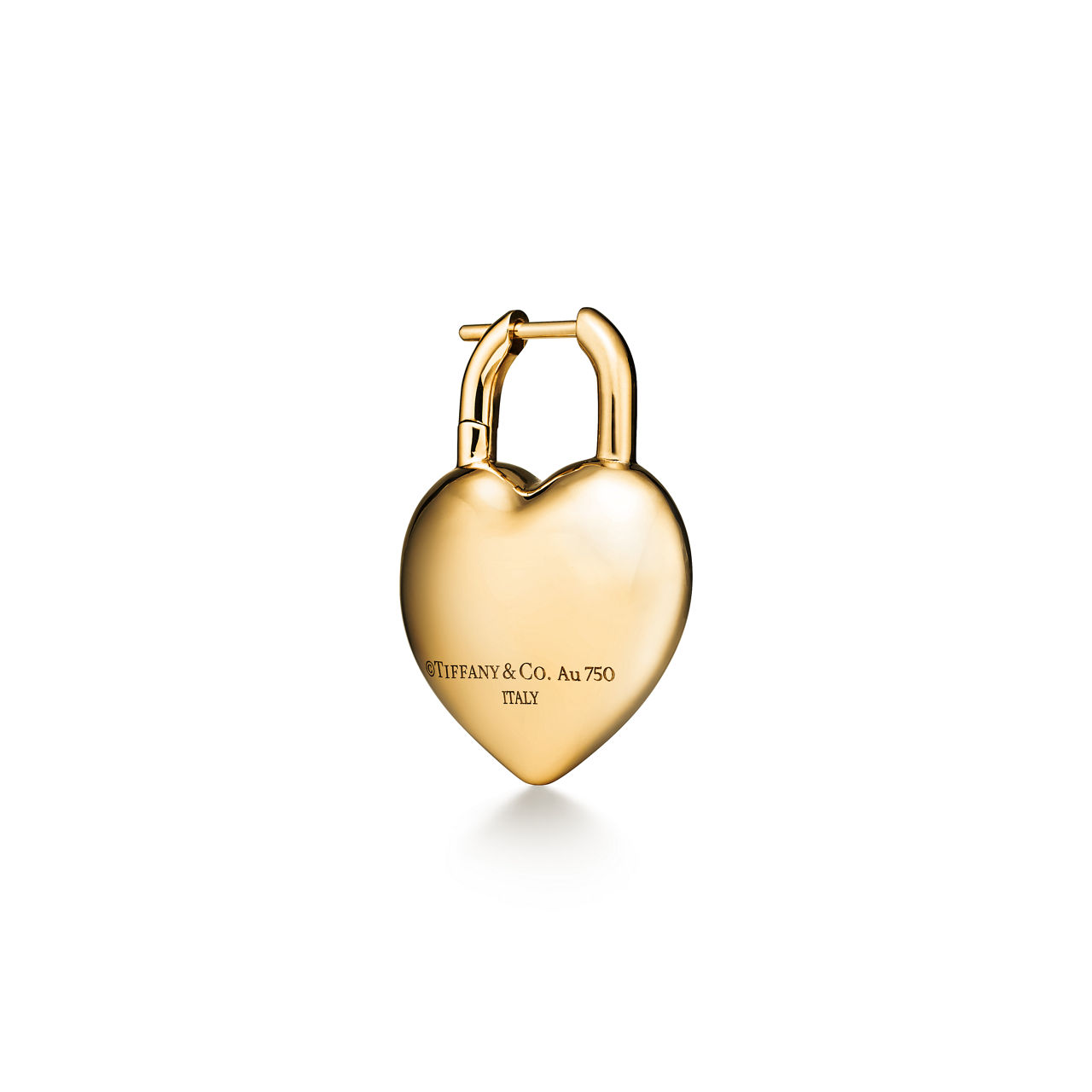 Return to Tiffany™:Full Heart Earrings in Yellow Gold with Diamonds image number 3