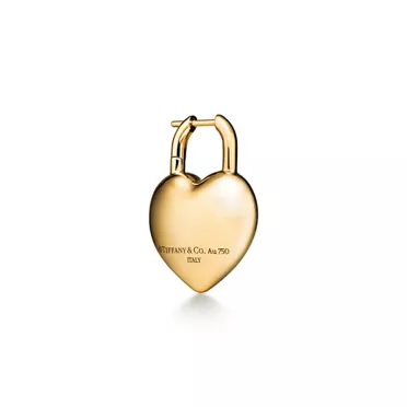 Return to Tiffany™:Full Heart Ohrringe in Gelbgold mit Diamanten, 3
