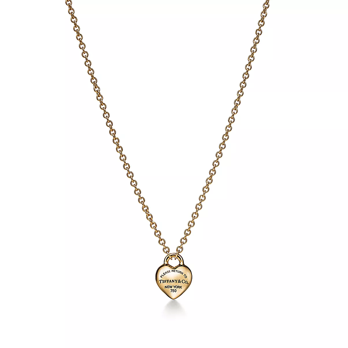 Return to Tiffany Pendant w/Chain 18k Yellow Gold No Gemstone Mini