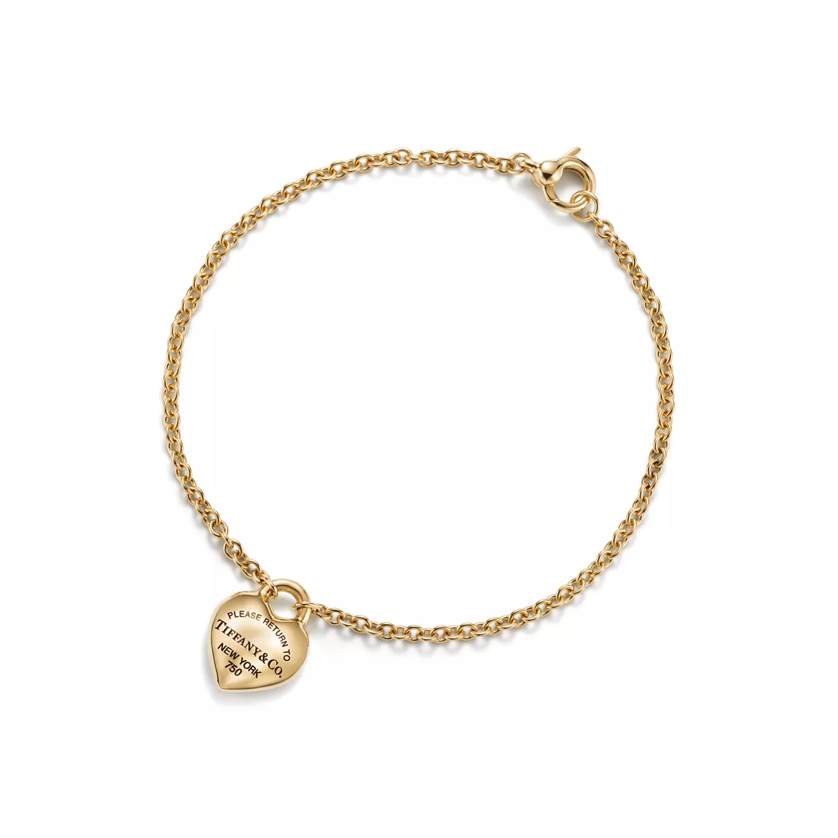 Full Heart Bracelet in Yellow Gold