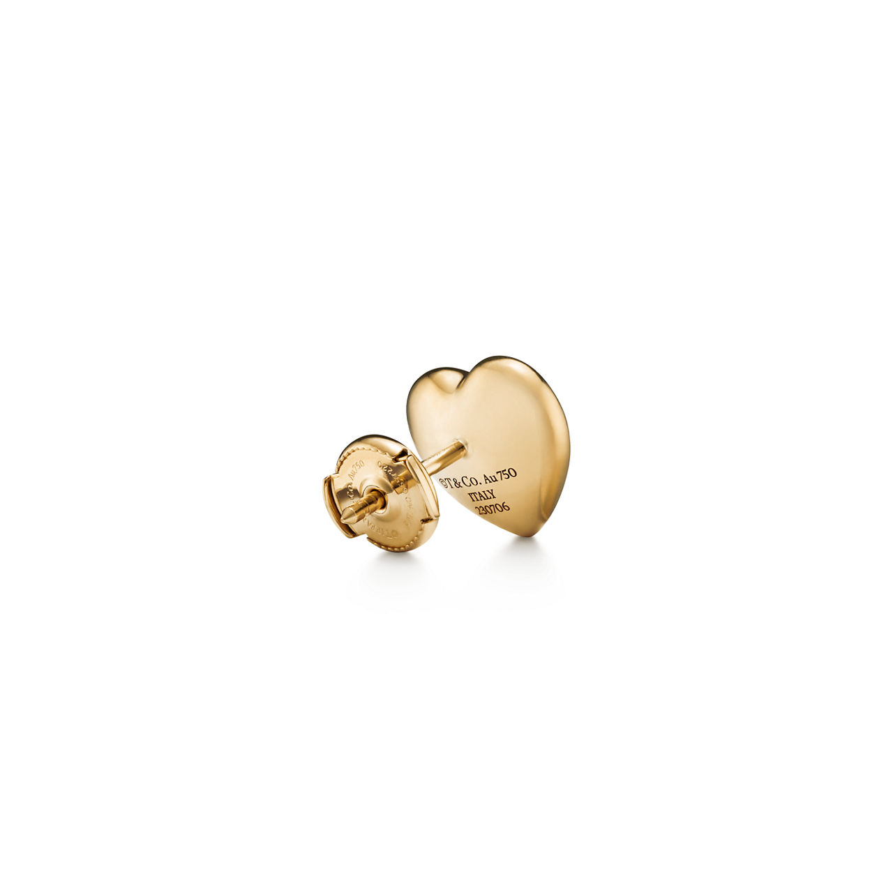 Return to Tiffany™:Full Heart Earrings in Yellow Gold image number 3