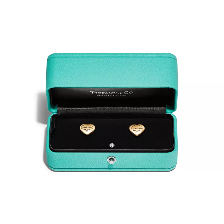 Return to Tiffany™:Full Heart Earrings in Yellow Gold, 4