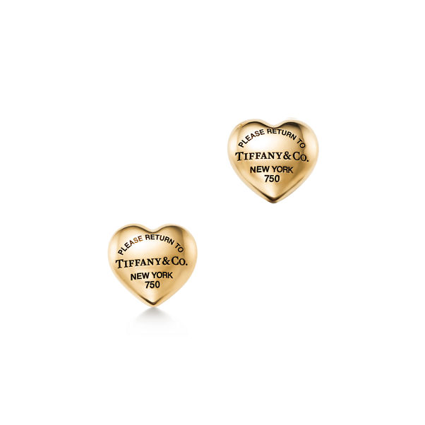 Return to Tiffany™:Full Heart Earrings in Yellow Gold