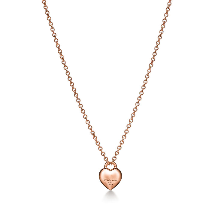 Return to Tiffany™:Full Heart Pendant in Rose Gold image number 4