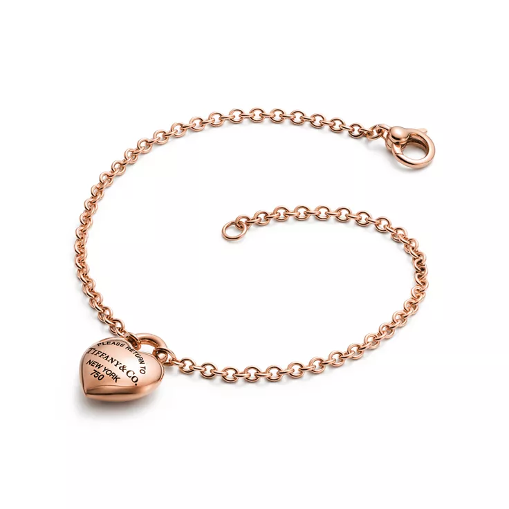 Return to Tiffany&trade;:Full Heart Bracelet in Rose Gold, 4