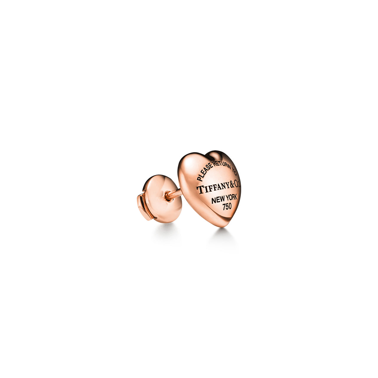 Return to Tiffany™:Full Heart Earrings in Rose Gold image number 2