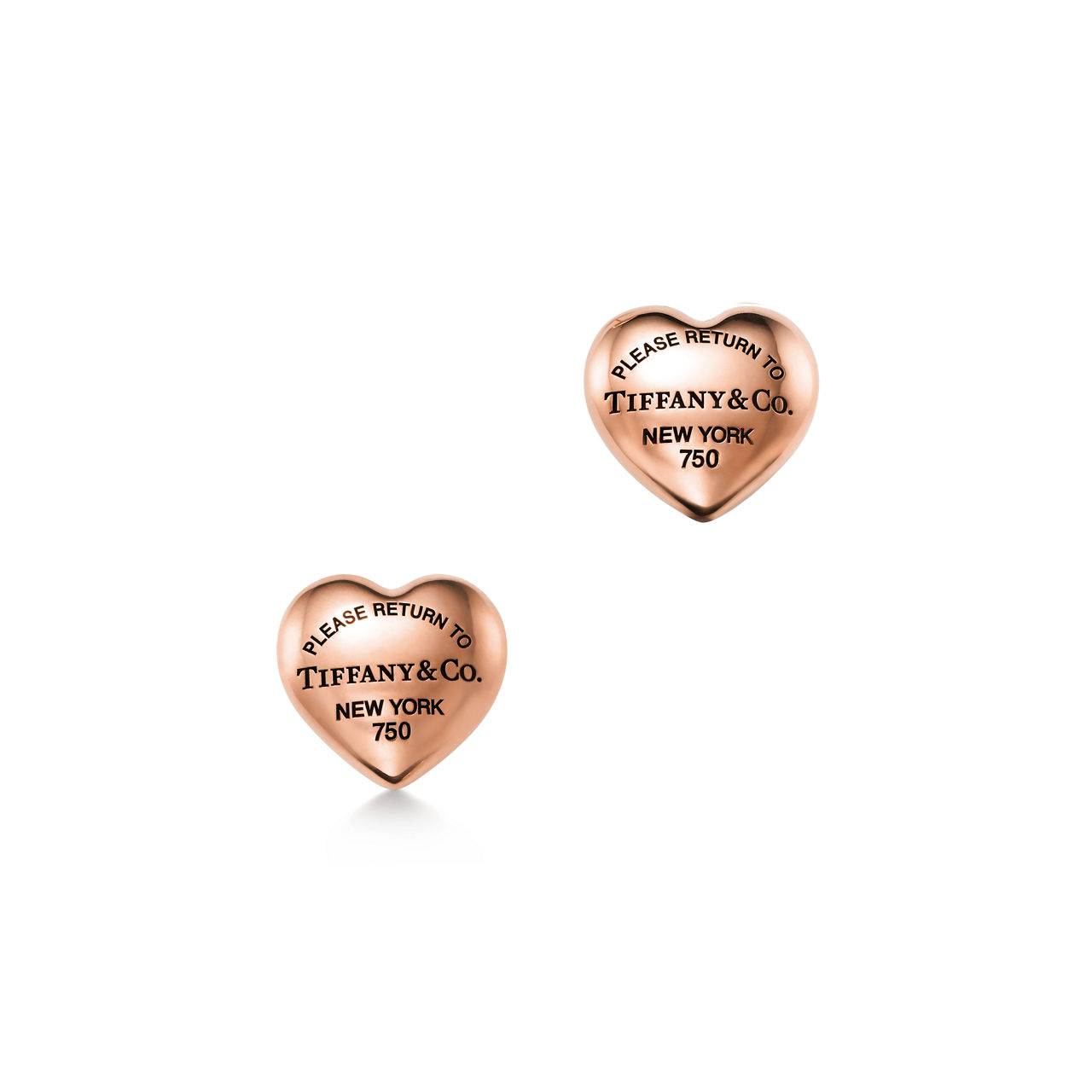 Return to Tiffany™:Full Heart Earrings in Rose Gold image number 0