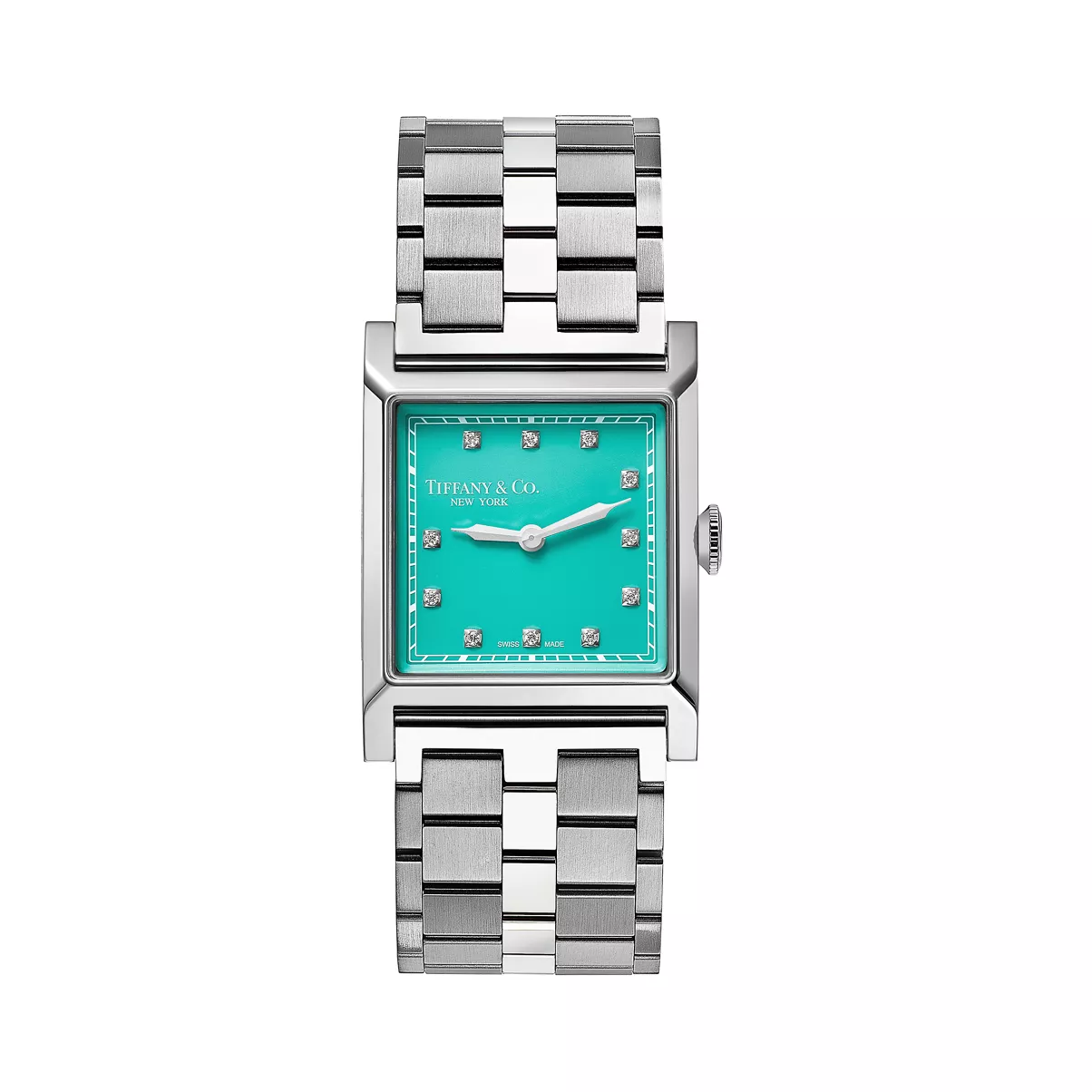 27 mm Watch in Steel with Diamonds & a Tiffany Blue&reg; Dial