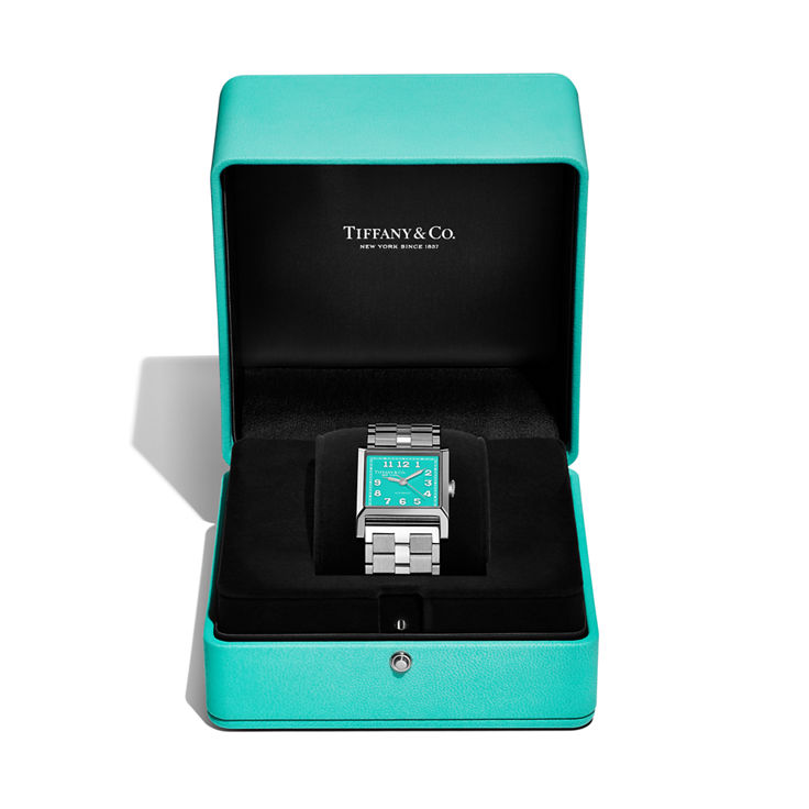 Tiffany:27 mm Union Square Watch in Steel with a Tiffany Blue® Dial image number 5