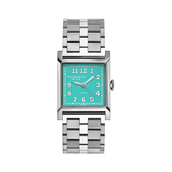 Union Square: 27-mm-Uhr aus Edelstahl mit Zifferblatt in Tiffany Blue®